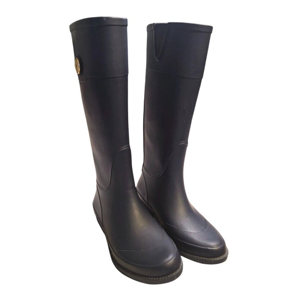 Tommy Hilfiger Calipso Rubber Rain Boots Navy Blue Size 7 - Picture 6 of 9
